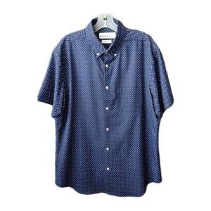 Mizzen+Main Leeward Men's Large Trim Fit Blue Short Sleeve Stretch Shirt